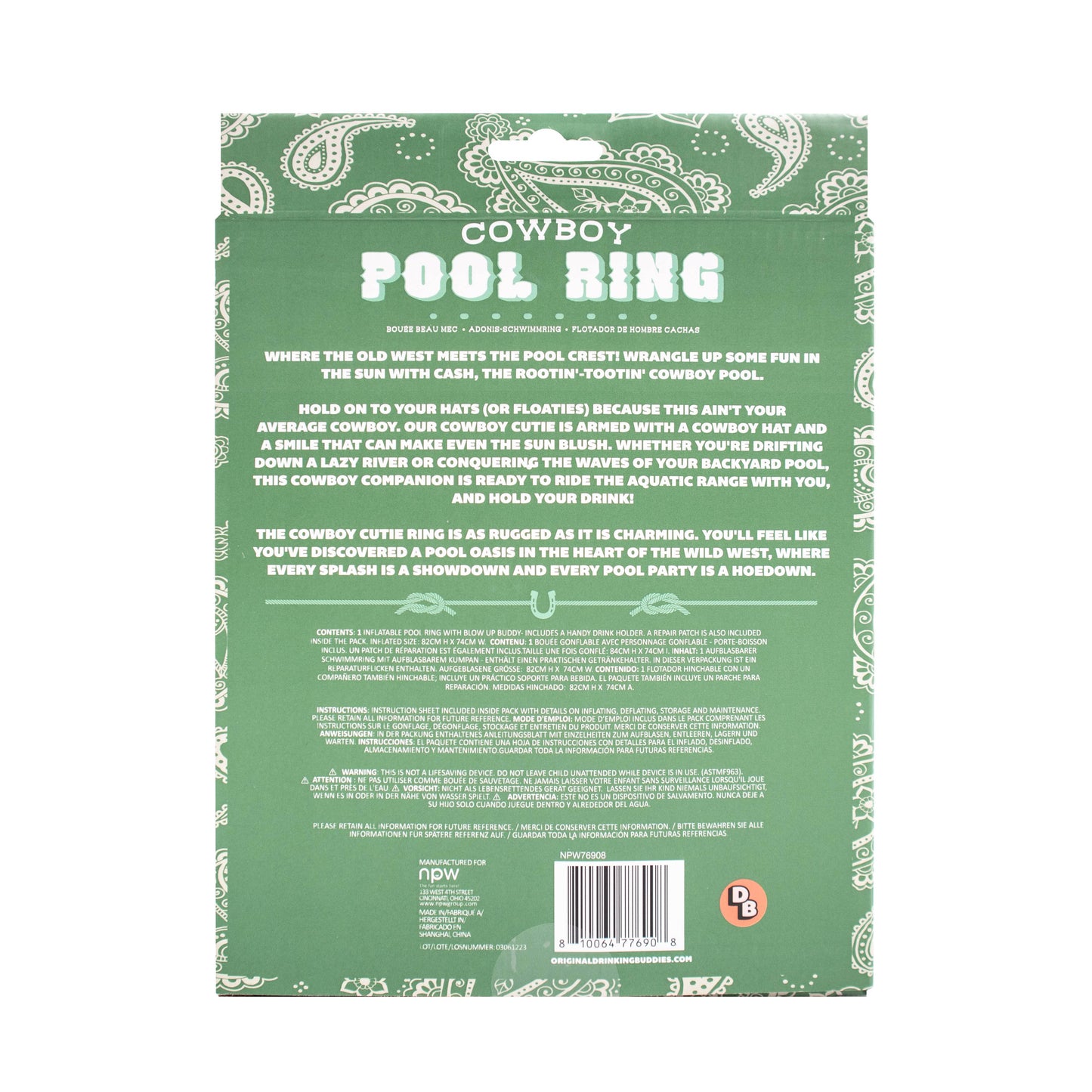 Hunky Cowboy Pool Ring - FINAL SALE