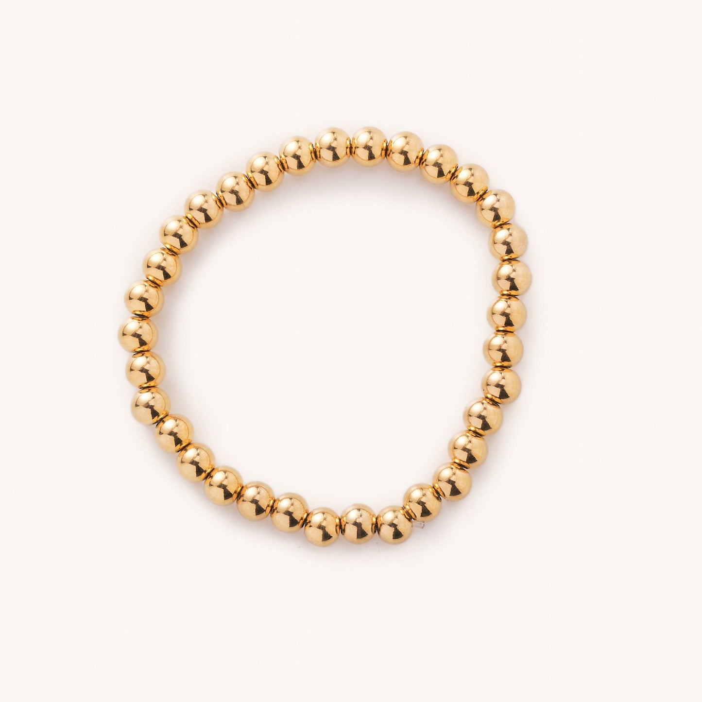 Waterproof Gold Ball Bracelet - Medium Beads