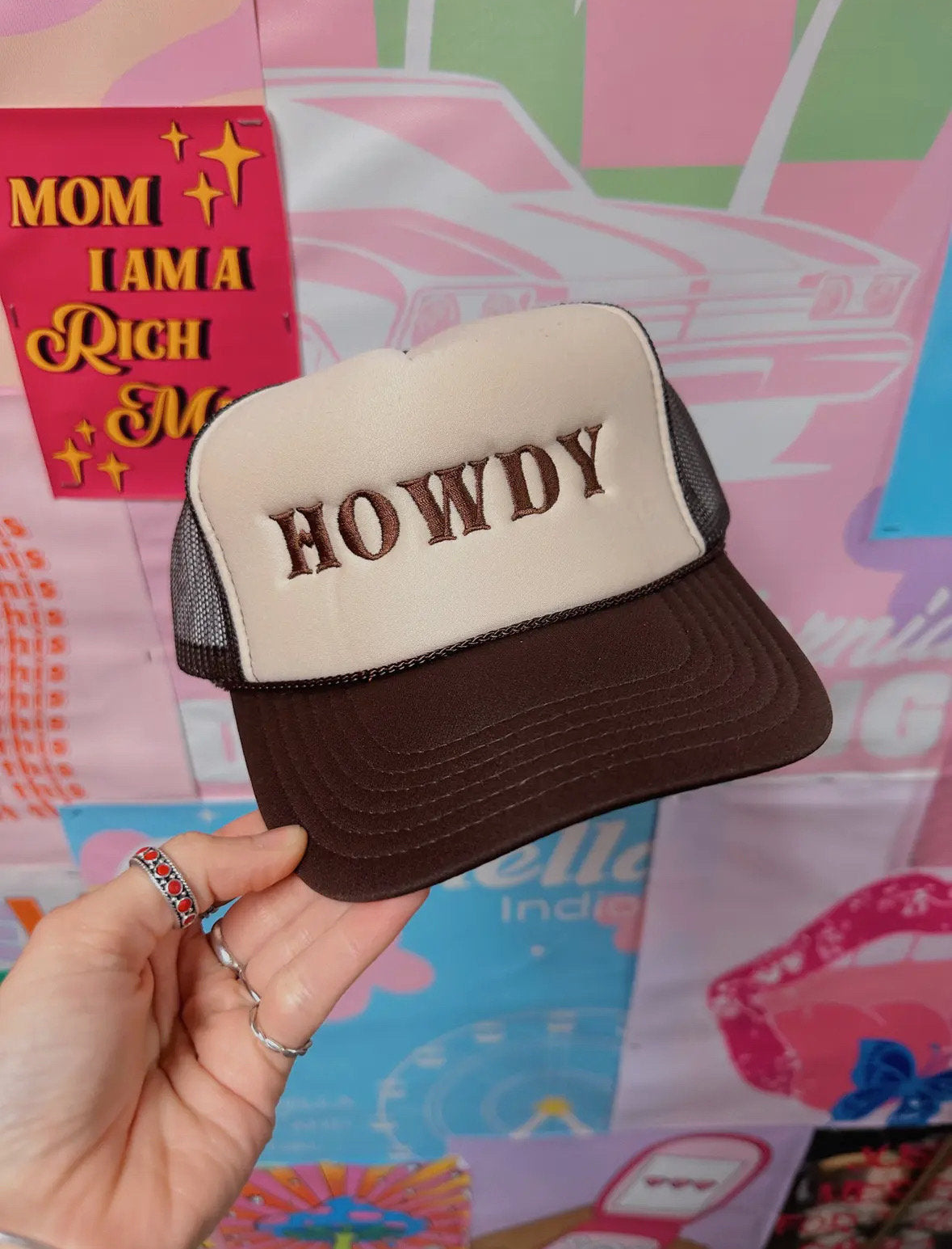Howdy Trucker Hat - Embroidered - FINAL SALE