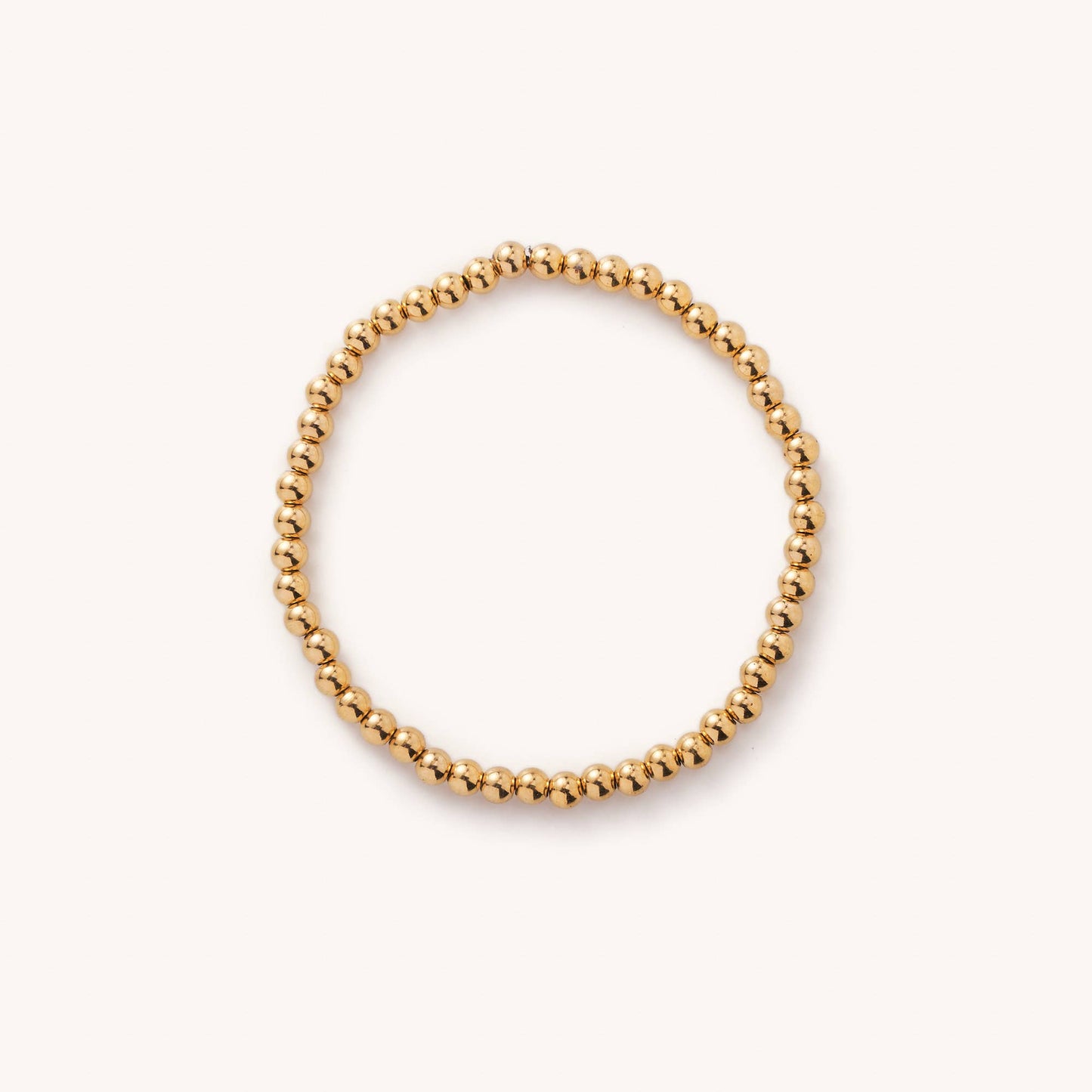 Waterproof Gold Ball Bracelet - Medium Beads