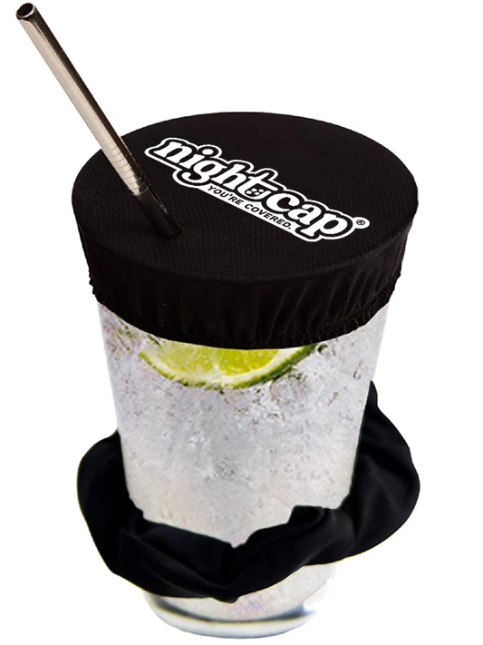 NightCap Scrunchie Drink Cover: Blue