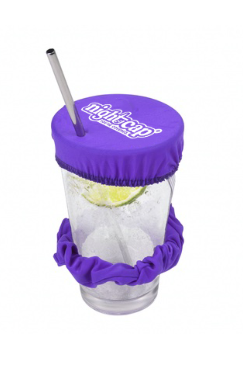 NightCap Scrunchie Drink Cover: Blue