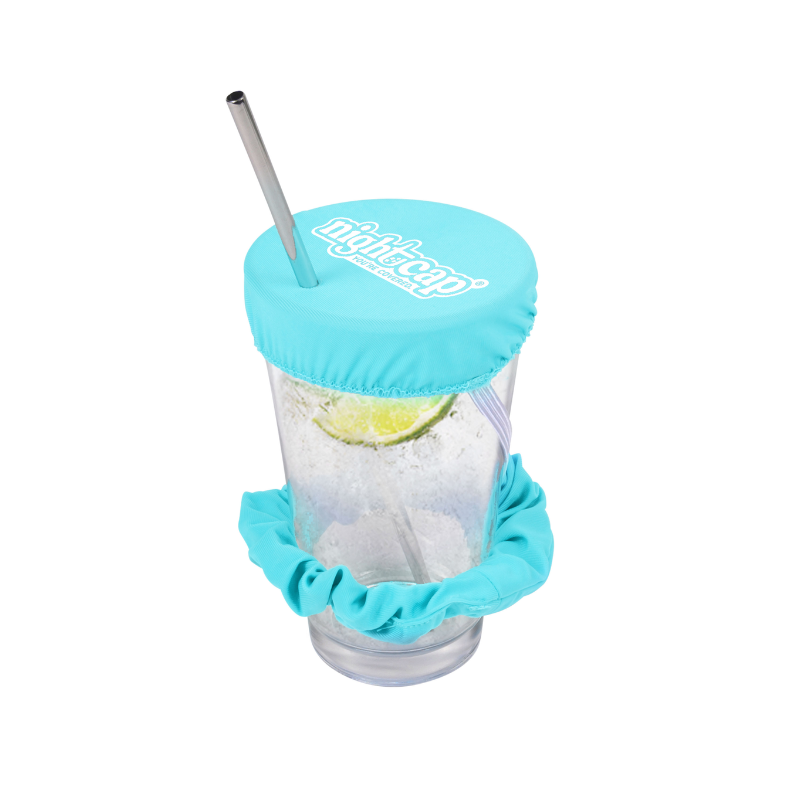 NightCap Scrunchie Drink Cover: Blue