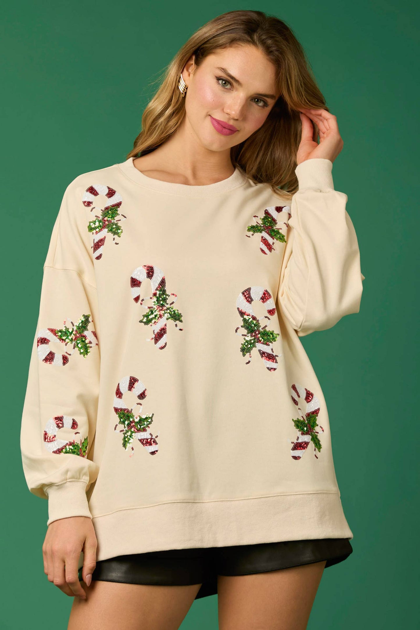 Candy Cane Holiday Pullover - FINAL SALE