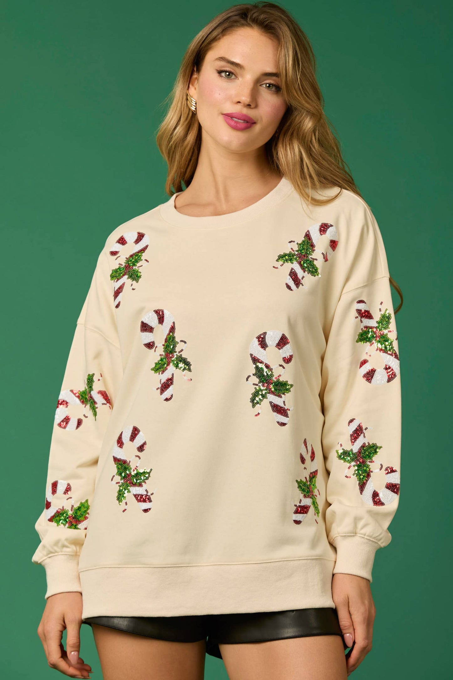 Candy Cane Holiday Pullover - FINAL SALE
