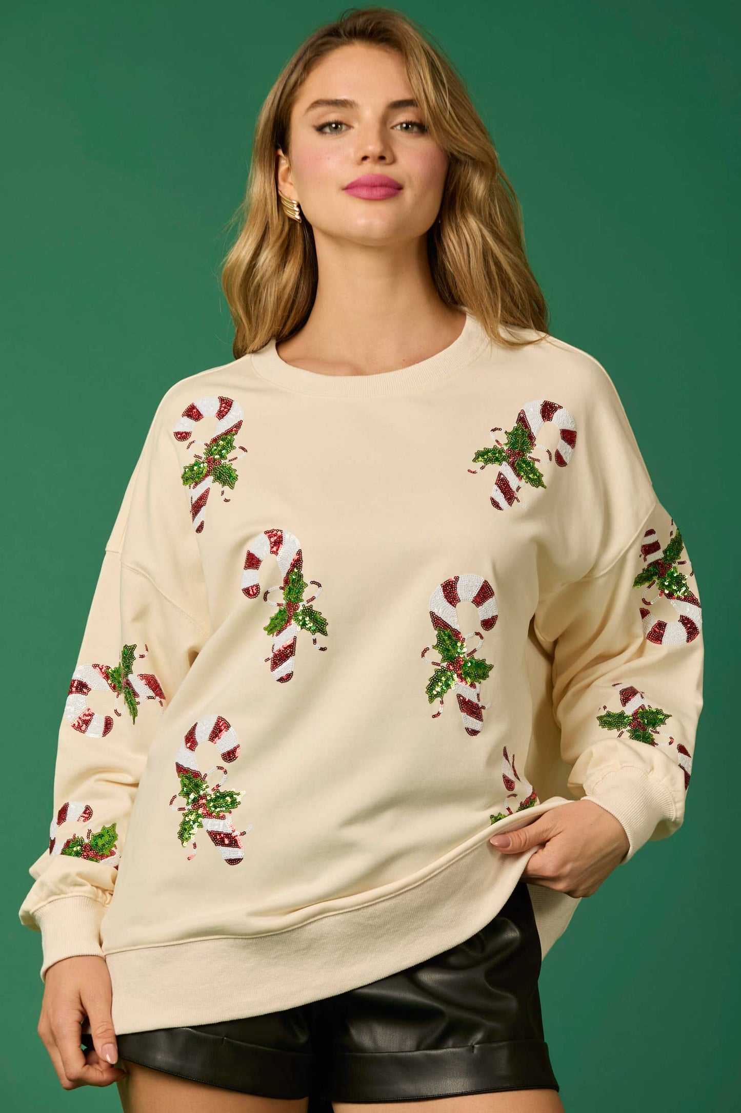 Candy Cane Holiday Pullover - FINAL SALE